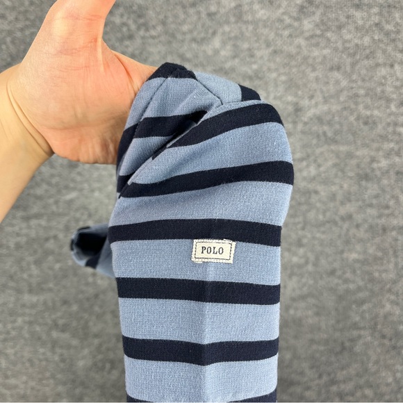 Polo Ralph Lauren Girls Striped Stretch Ponte Dress Small 7 Short Sleeve - Picture 3 of 8